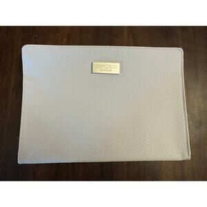 Jimmy choo fragrance white cosmetic clutch